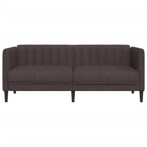 2-Sitzer Sofa Dunkelbraun Stoff