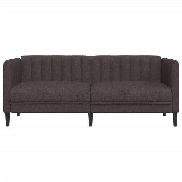 2-Sitzer Sofa Dunkelbraun Stoff