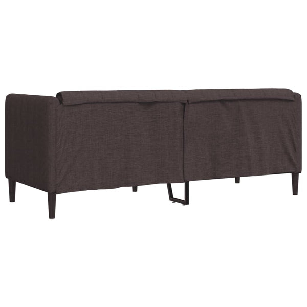 2-Sitzer Sofa Dunkelbraun Stoff