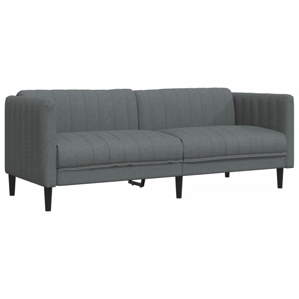 3-Sitzer Sofa Dunkelgrau Stoff
