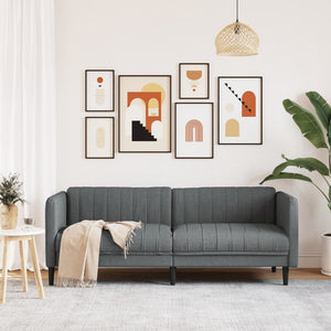 3-Sitzer Sofa Dunkelgrau Stoff