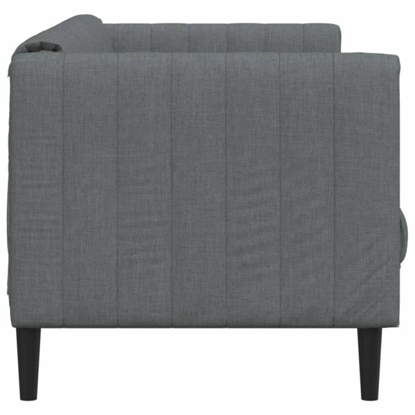 3-Sitzer Sofa Dunkelgrau Stoff