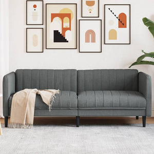 3-Sitzer Sofa Dunkelgrau Stoff