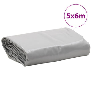 vidaXL Tarpaulin Grey 5x6 m 650 g/m²
