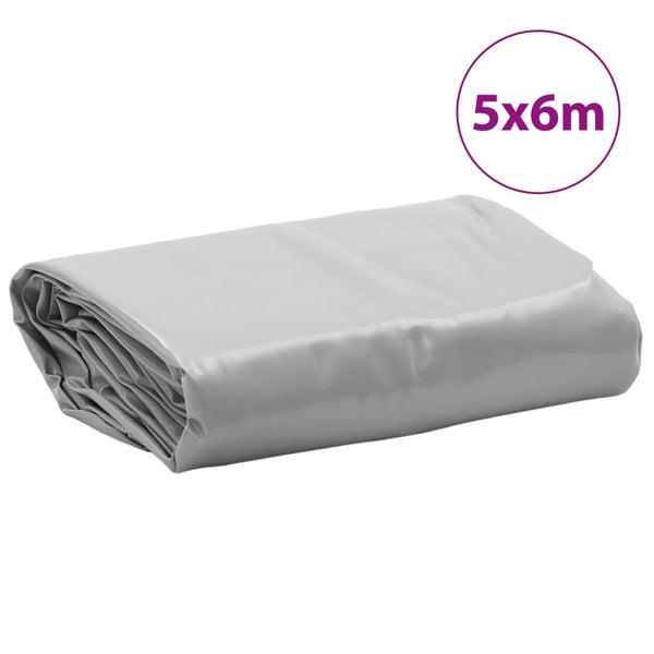 vidaXL Tarpaulin Grey 5x6 m 650 g/m²