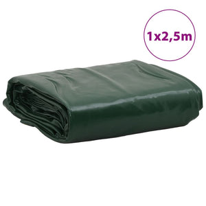vidaXL Tarpaulin Green 1x2.5 m 650 g/m²