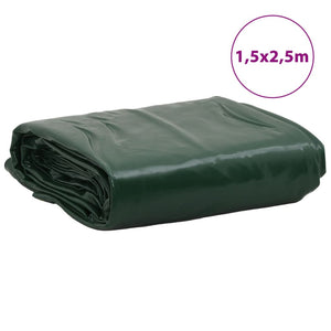 vidaXL Tarpaulin Green 1.5x2.5 m 650 g/m²