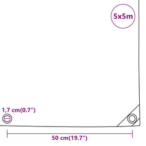 vidaXL Tarp Blue 5x5 m 650 g/m²