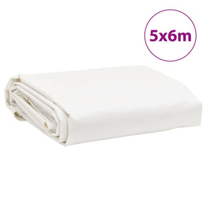 vidaXL Tarpaulin White 5x6 m 650 g/m²