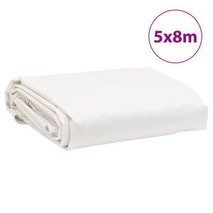 vidaXL Tarp White 5x8 m 650 g/m²
