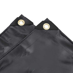 vidaXL Tarpaulin Black 1x2.5 m 650 g/m²