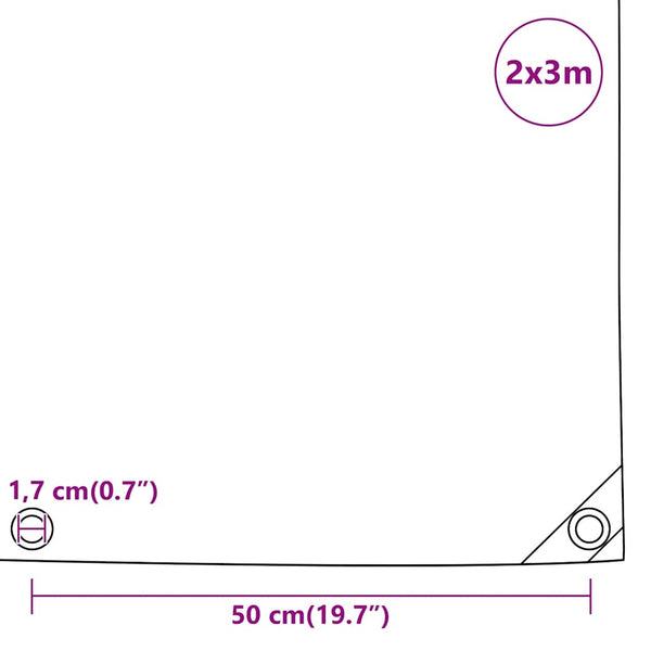 vidaXL Tarpaulin Anthracite 2x3 m 650 g/m²