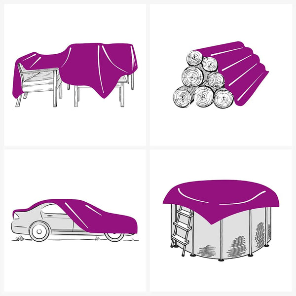 vidaXL Tarpaulin Anthracite 6x8 m 650 g/m²