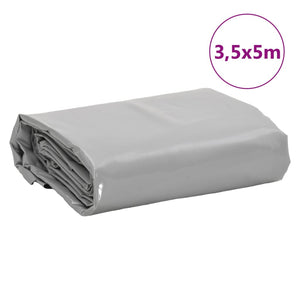 vidaXL Tarp Grey 3.5x5 m 650 g/m²