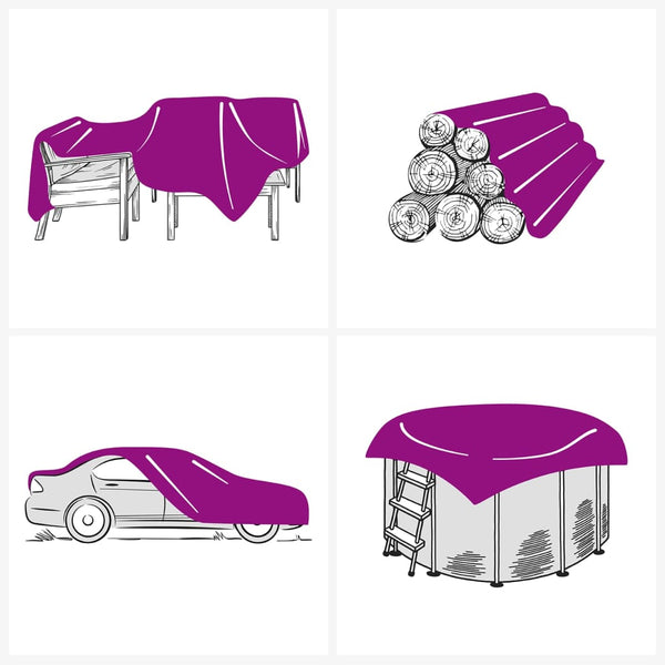 vidaXL Tarpaulin Grey 2.5x4.5 m 650 g/m²