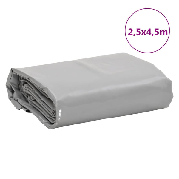 vidaXL Tarpaulin Grey 2.5x4.5 m 650 g/m²