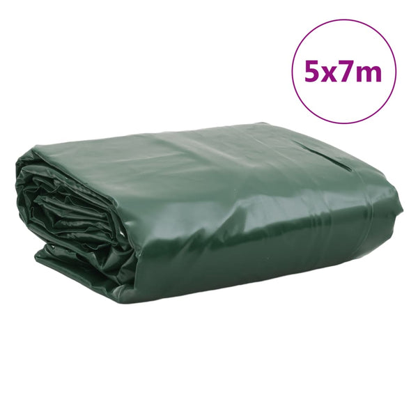 vidaXL Tarpaulin Green 5x7 m 650 g/m²