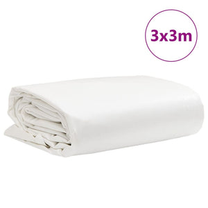 vidaXL Tarpaulin White 3x3 m 650 g/m²