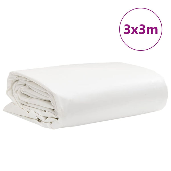 vidaXL Tarpaulin White 3x3 m 650 g/m²