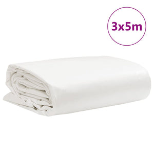 vidaXL Tarpaulin White 3x5 m 650 g/m²