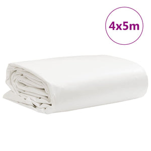 vidaXL Tarpaulin White 4x5 m 650 g/m²