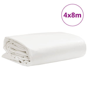 vidaXL Tarpaulin White 4x8 m 650 g/m²