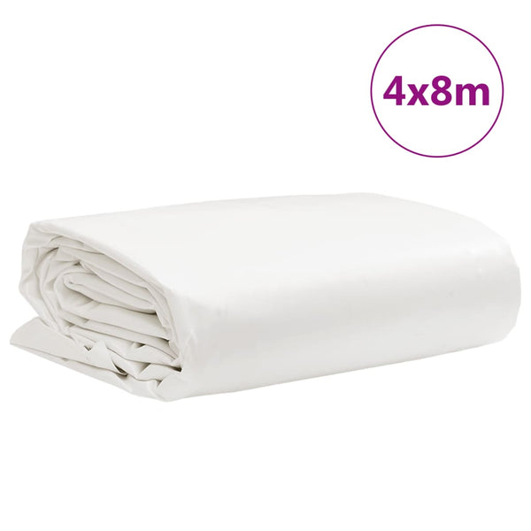 vidaXL Tarpaulin White 4x8 m 650 g/m²