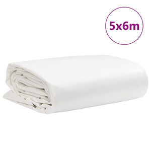 vidaXL Tarpaulin White 5x6 m 650 g/m²