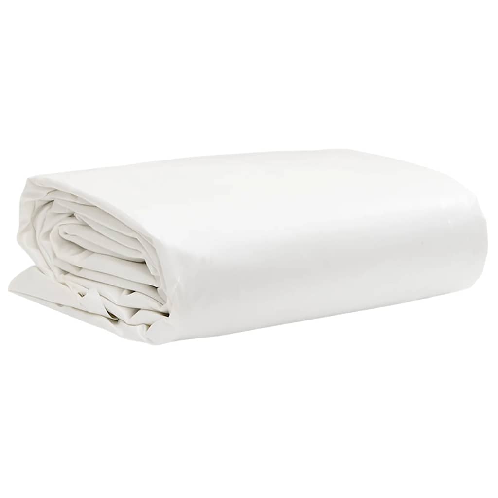 vidaXL Tarpaulin White 1x2.5 m 650 g/m²