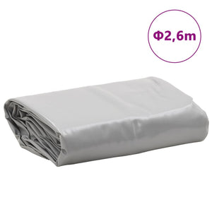 vidaXL Tarpaulin Grey Ø 2.6 m 650 g/m²