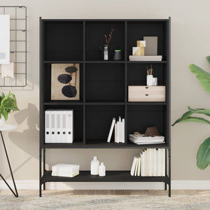 Schwarzes Bücherregal 102x30x141,5 cm