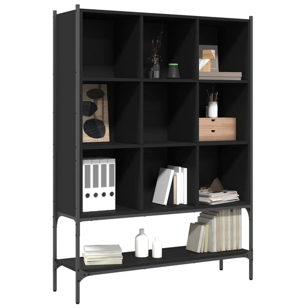 Schwarzes Bücherregal 102x30x141,5 cm