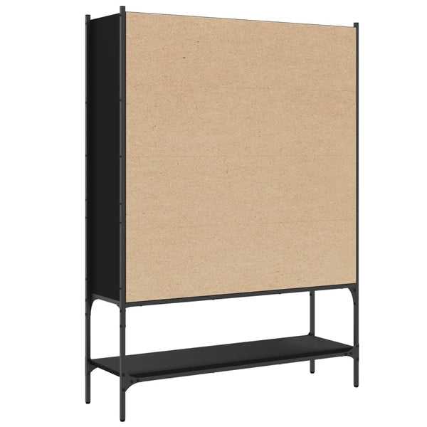 Schwarzes Bücherregal 102x30x141,5 cm