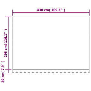 Mehrfarbige Markisenbespannung 4,5x3 m