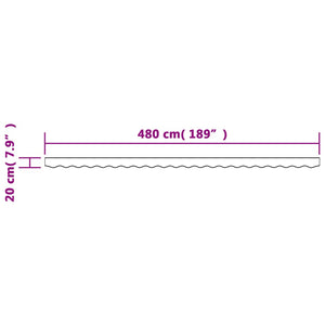 Markisenvolant Creme Gestreift 5m