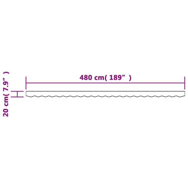 Markisenvolant Creme Gestreift 5m