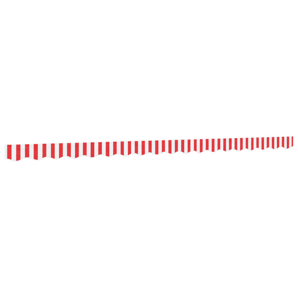 Markisenvolant Rot/Weiß Gestreift 4,5m
