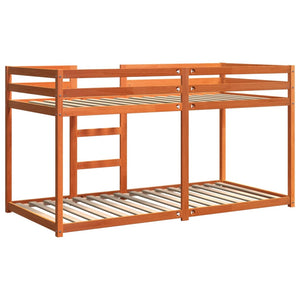 vidaXL Bunk Bed Wax Brown 75x190 cm Solid Pine Wood