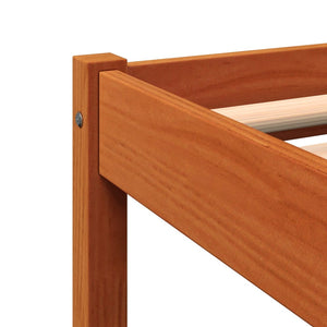 vidaXL Solid Wood Bed Frame without Mattress Waxed Brown 200x200 Pinewood