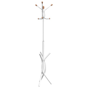 vidaXL Coat Rack White 176 cm Powder-Coated Iron