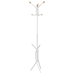 vidaXL Coat Rack White 176 cm Powder-Coated Iron