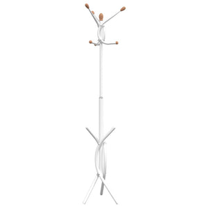 vidaXL Coat Rack White 176 cm Powder-Coated Iron