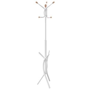 vidaXL Coat Rack White 176 cm Powder-Coated Iron