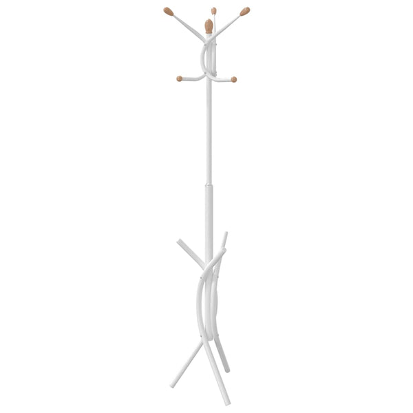 vidaXL Coat Rack White 176 cm Powder-Coated Iron