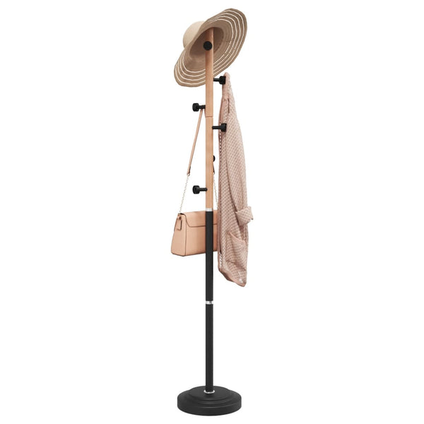 vidaXL Coat Rack Black 177 cm Powder-Coated Iron