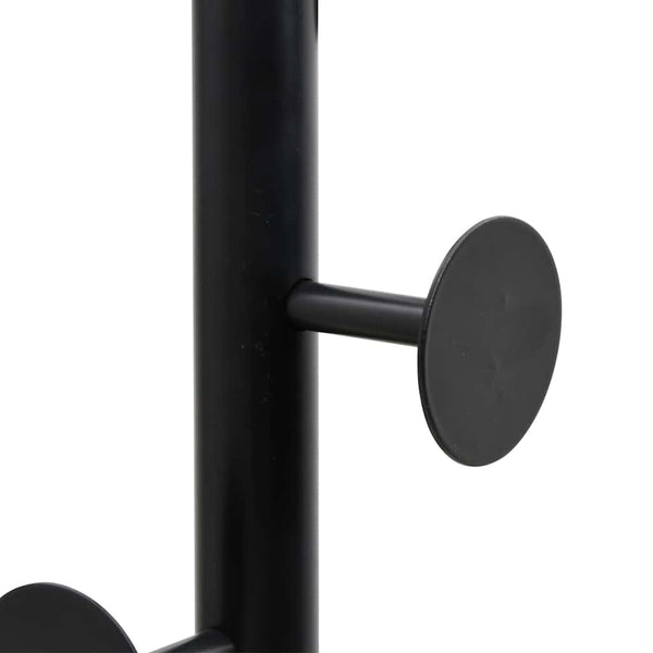 vidaXL Clothes Rack Black 176 cm Powder-Coated Iron