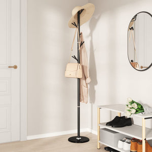 vidaXL Garment Rack Black 175 cm Powder-Coated Iron
