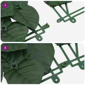 vidaXL Balcony Privacy Screen with Dark Green Leaves 200x75 cm