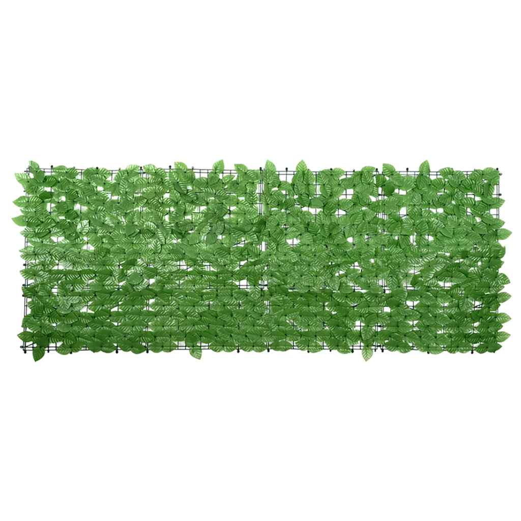 vidaXL Balcony Privacy Screen with Green Leaves 200x75 cm