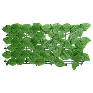 vidaXL Balcony Privacy Screen with Green Leaves 200x75 cm